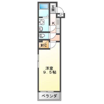 グランステージ(1K/3階)の間取り写真