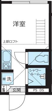 TERRACE代々木上原(ワンルーム/1階)の間取り写真