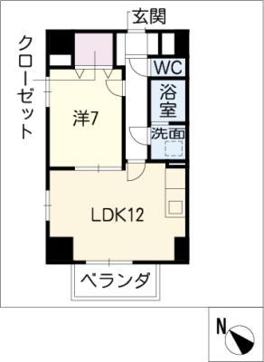 W HOUSE(1LDK/4階)の間取り写真