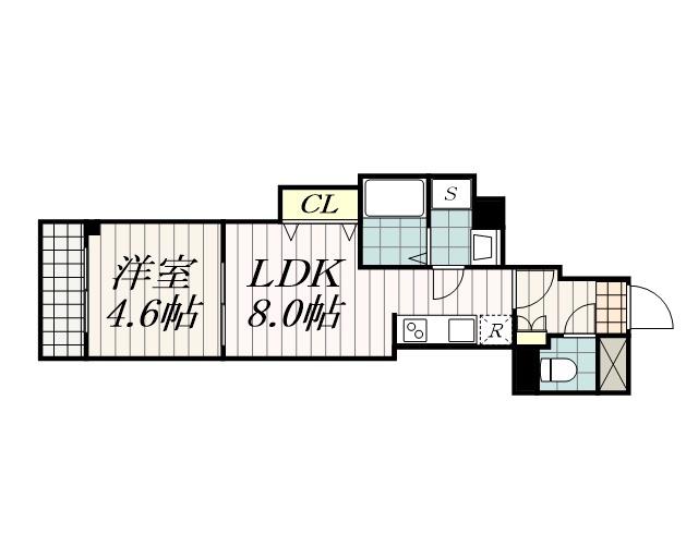 コートドール蘇我(1LDK/1階)の間取り写真
