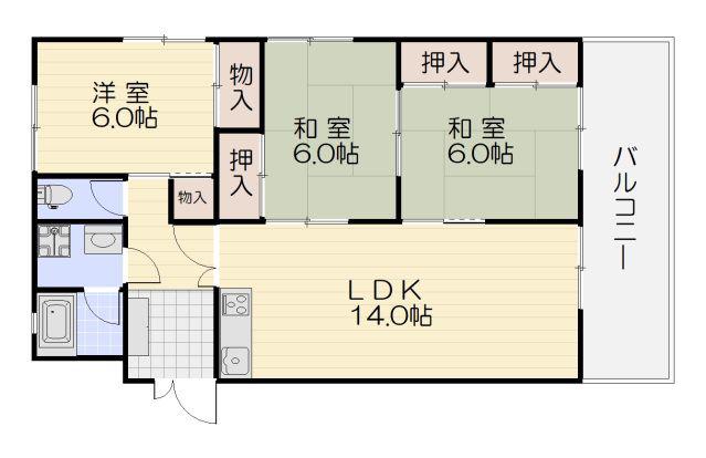 AISON BONHEUR(3LDK/3階)の間取り写真