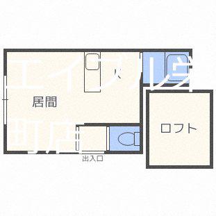 ハイライフ北34条(ワンルーム/2階)の間取り写真
