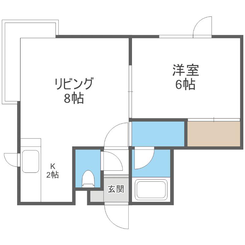フォーサイトパークヴィラ(1LDK/2階)の間取り写真