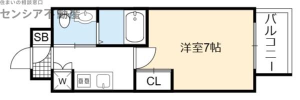 ファーストフィオーレ京橋パークフロント(1K/8階)の間取り写真