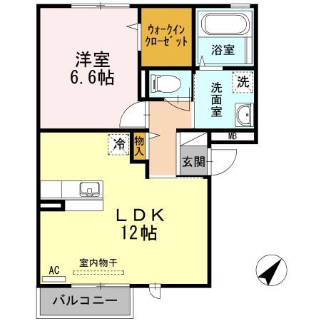 FORTRESS KEI(1LDK/3階)の間取り写真