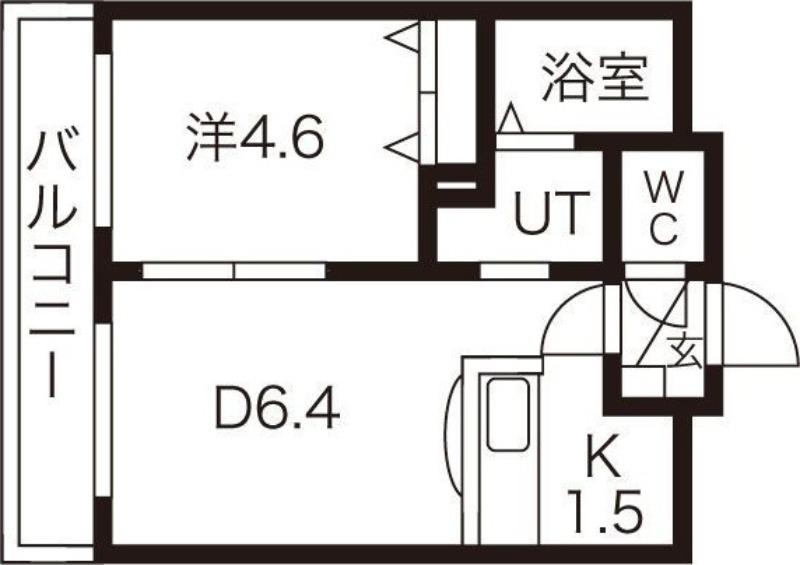 LUNA26(1LDK/1階)の間取り写真