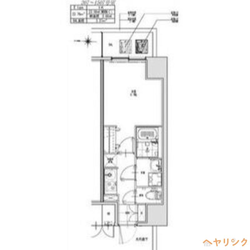 S-RESIDENCE志賀本通DEARLY(1K/15階)の間取り写真