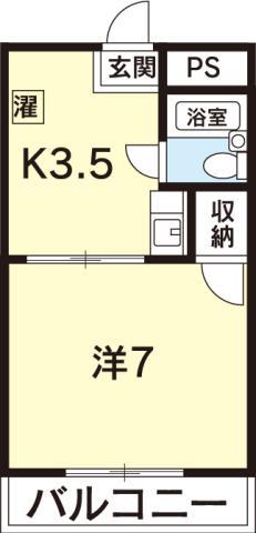 セグラ住吉(1K/3階)の間取り写真