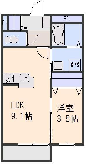 シャノワール(1LDK/1階)の間取り写真