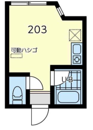 オアシス井土ヶ谷(ワンルーム/2階)の間取り写真