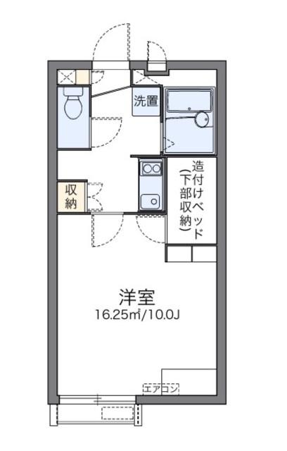 レオネクストセントラルヒルズVI(1K/2階)の間取り写真