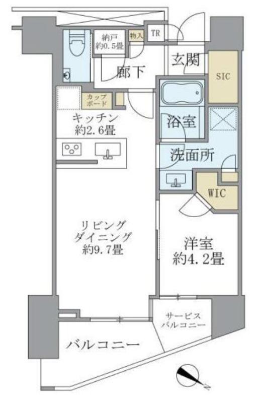 ブリリアザ・タワー東京八重洲アベニュー(2LDK/23階)の間取り写真