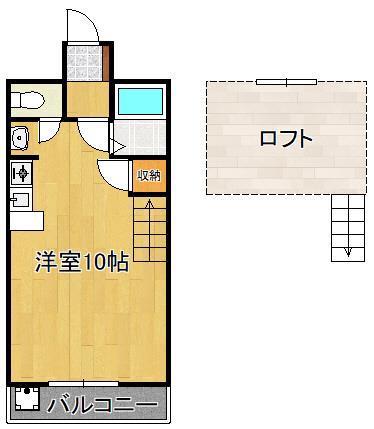 オリエンタル朝日ヶ丘(ワンルーム/4階)の間取り写真