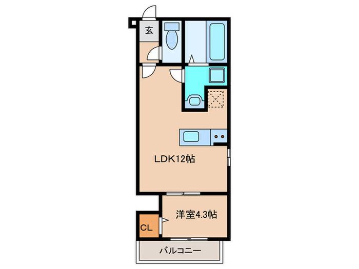 LA CASA FELICE和白(1LDK/2階)の間取り写真