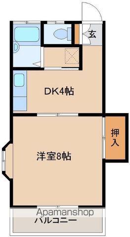 第2コーポ川越(1K/1階)の間取り写真