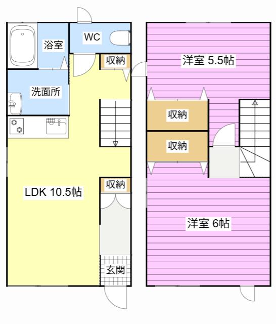 ネクステージ山東II(2LDK/1階)の間取り写真