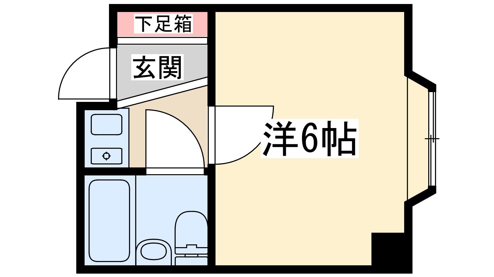 ベストレジデンス天六(1K/4階)の間取り写真