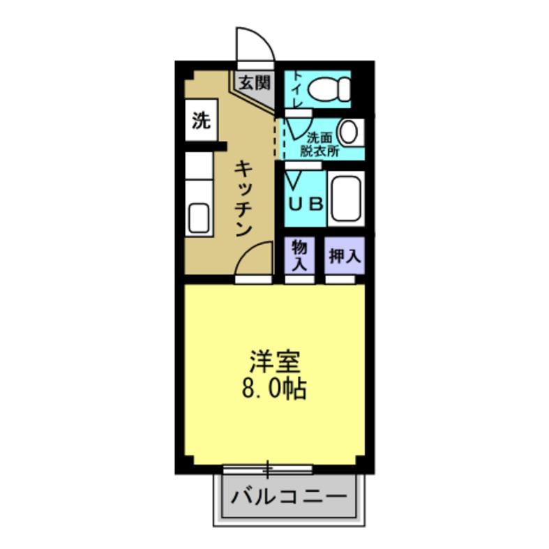 コスモリヴェール(1K/1階)の間取り写真