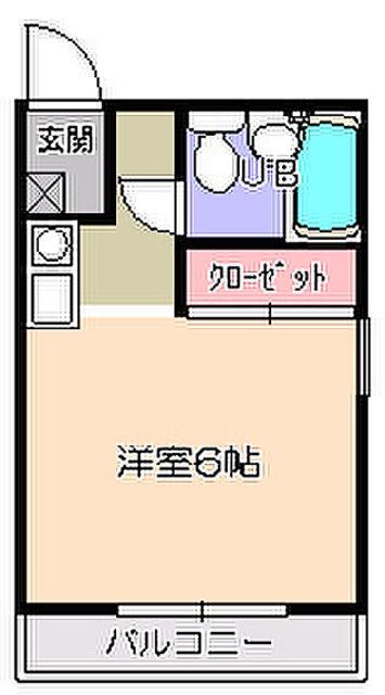 ラシャーレ桜台(ワンルーム/2階)の間取り写真