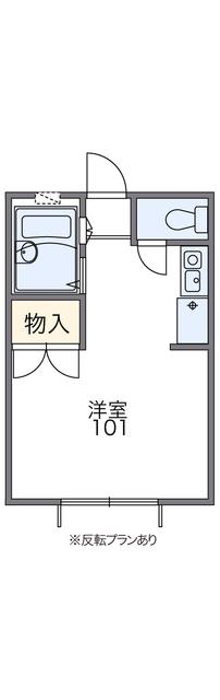 レオパレスみらい(1K/2階)の間取り写真