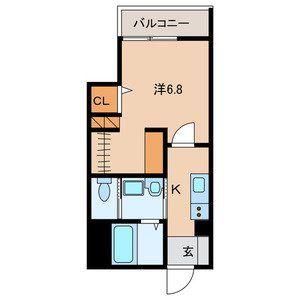 稲毛東3丁目計画(1K/2階)の間取り写真