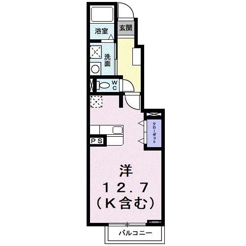 エクセルグリーンIII(ワンルーム/1階)の間取り写真
