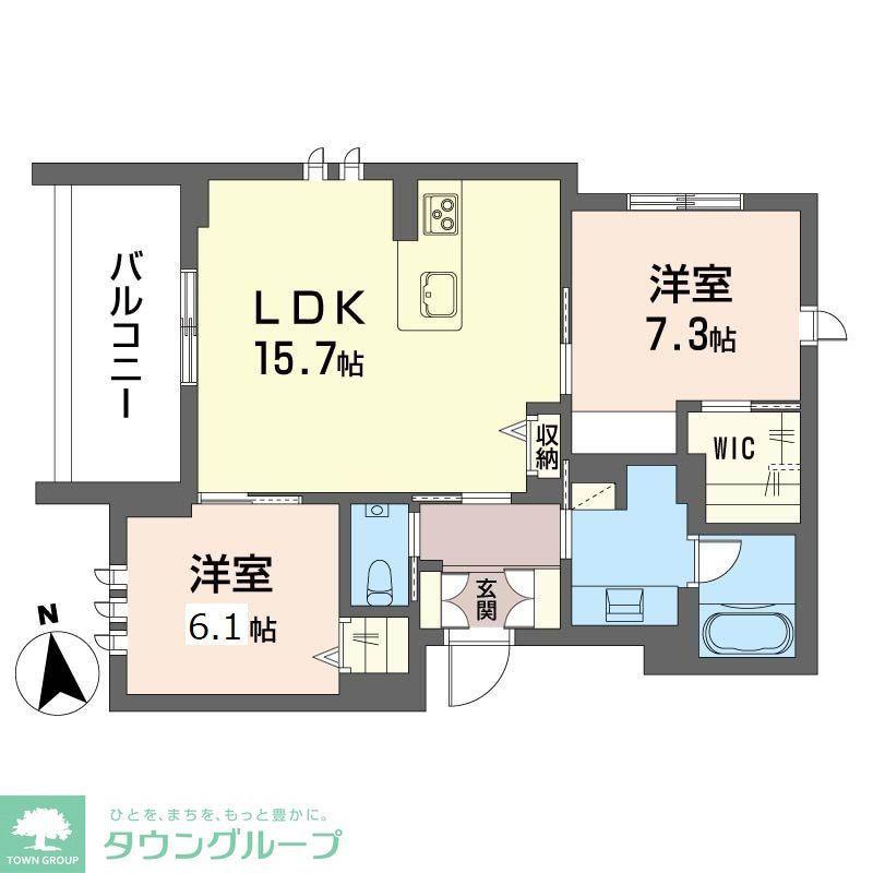プルミエ グロリエ(2LDK/2階)の間取り写真