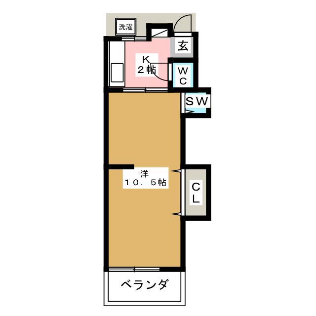 千代田ハイツ(1K/1階)の間取り写真