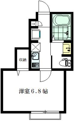 アパルトメントM(1K/1階)の間取り写真