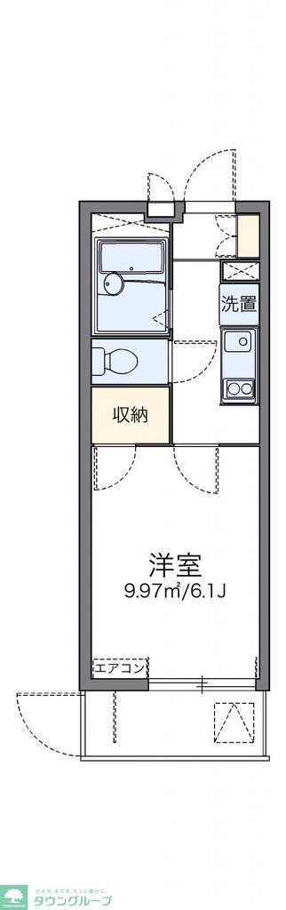 レオパレス高倉(1K/1階)の間取り写真
