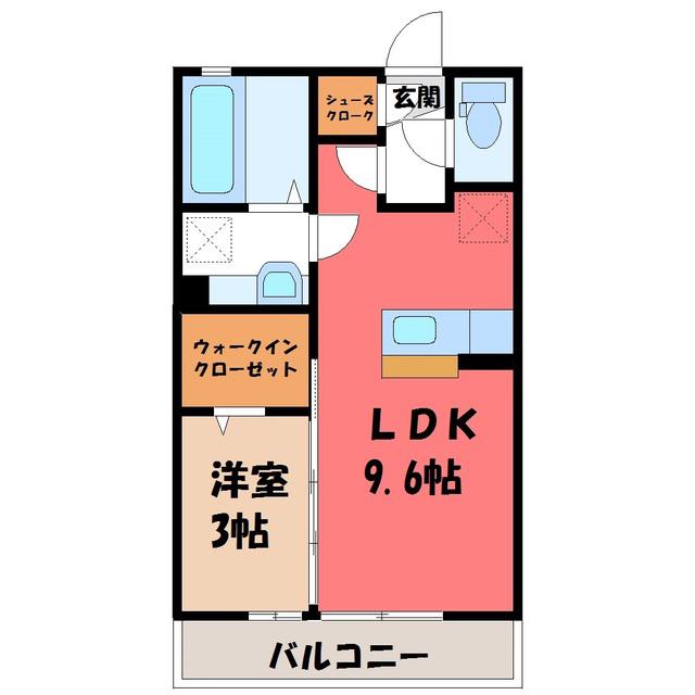 メゾン ド クレール(1LDK/2階)の間取り写真