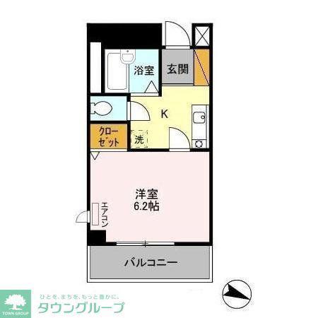 GMウエストハイツ(1K/5階)の間取り写真