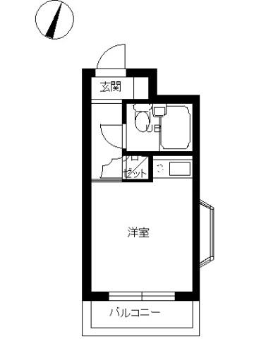 スカイコート荻窪(ワンルーム/3階)の間取り写真