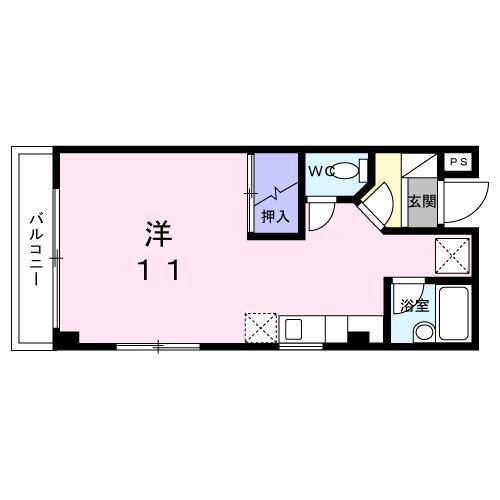KIDAビル大和田(ワンルーム/2階)の間取り写真