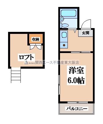 ケープロフト(1K/3階)の間取り写真