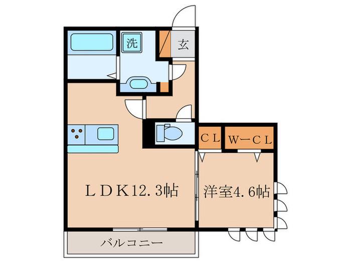 SEJOUR YUTOHA(1LDK/3階)の間取り写真