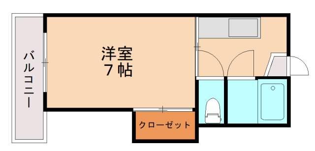 第2シャトルシード(1K/1階)の間取り写真