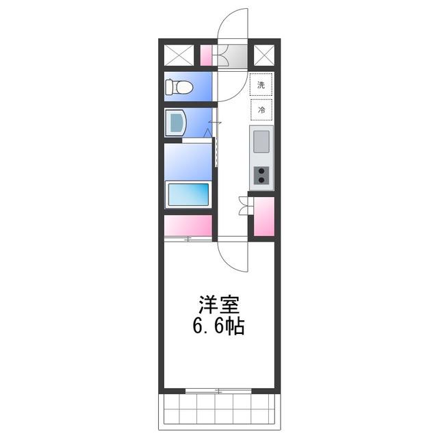 A LA MODE HINENO(1K/4階)の間取り写真
