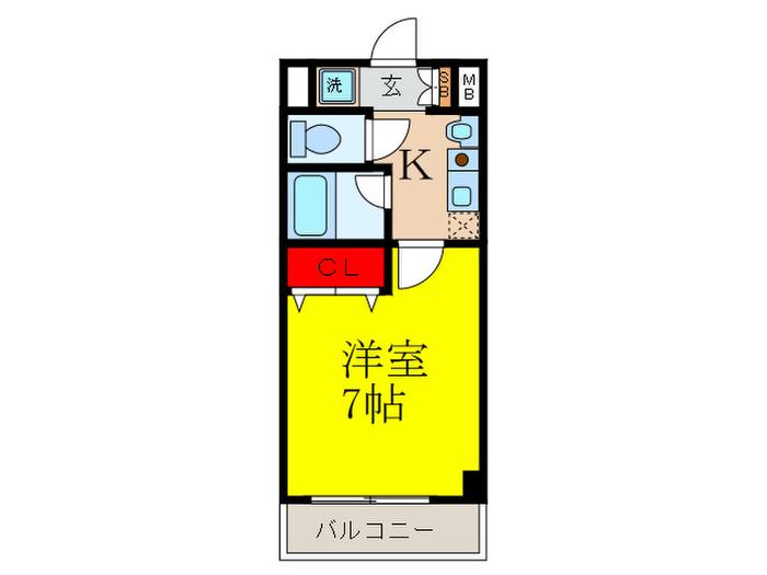 LAPUTA21(1K/2階)の間取り写真