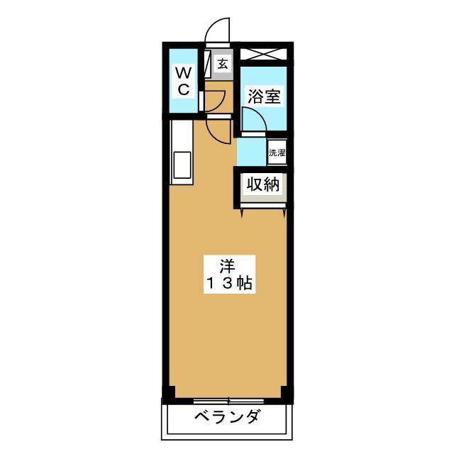 ウィートハウス(ワンルーム/1階)の間取り写真