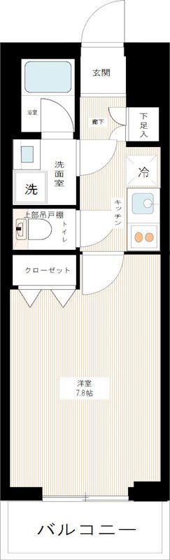 MAXIV武蔵小金井(1K/4階)の間取り写真