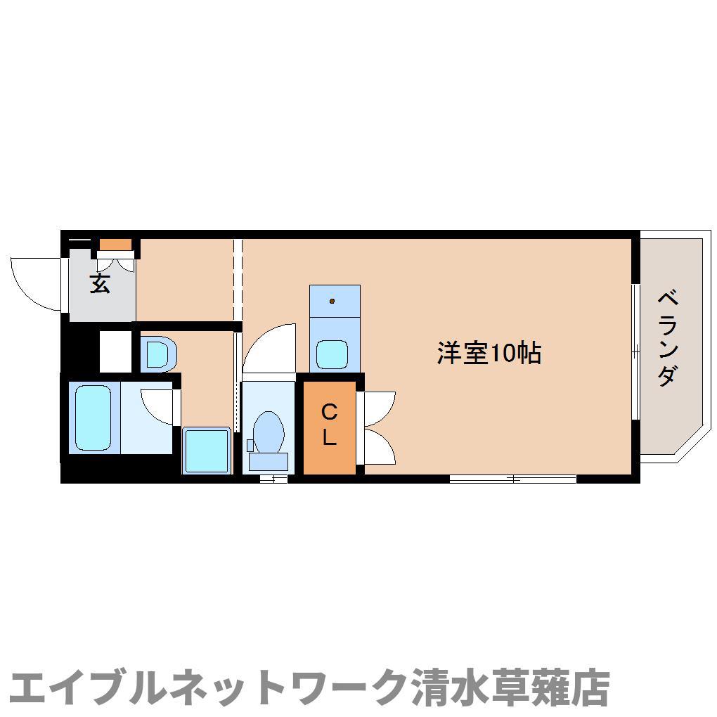 シャルマン(ワンルーム/1階)の間取り写真
