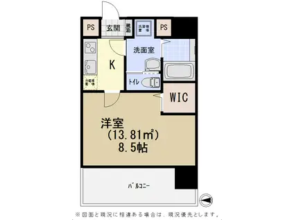 JR日豊本線 別府大学駅 徒歩17分 9階建 築5年(1K/5階)の間取り写真