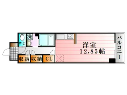 LE CHAT 壱番館(ワンルーム/5階)の間取り写真