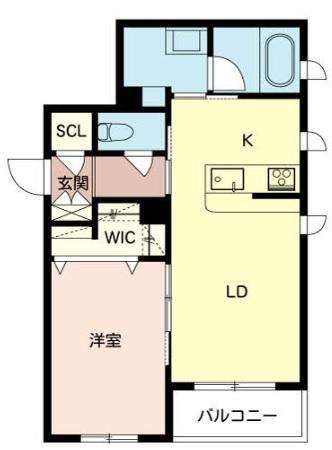 シャーメゾン美登(1LDK/3階)の間取り写真