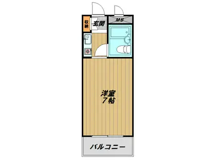 アネックス戸崎(1K/3階)の間取り写真