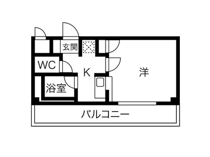 エールハウス(1K/3階)の間取り写真