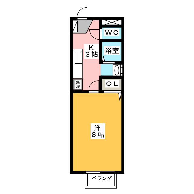 スマートタウン北方 A(1K/1階)の間取り写真