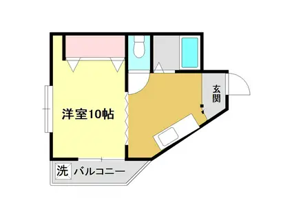 ハイツYN(ワンルーム/3階)の間取り写真