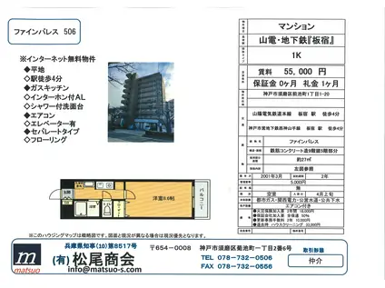 ファインパレス(1K/5階)の間取り写真